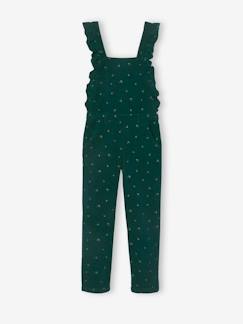 Mädchen-Latzhose, Overall-Mädchen Cord-Latzhose mit Rüschen