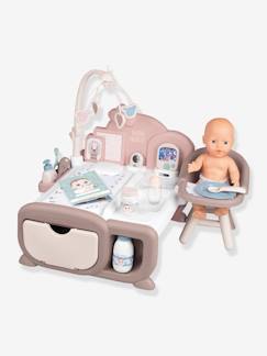 Spielzeug-Babypuppen und Puppen-Babypuppen und Zubehör-Puppen-Spielzimmer 3-in-1 mit Puppe SMOBY