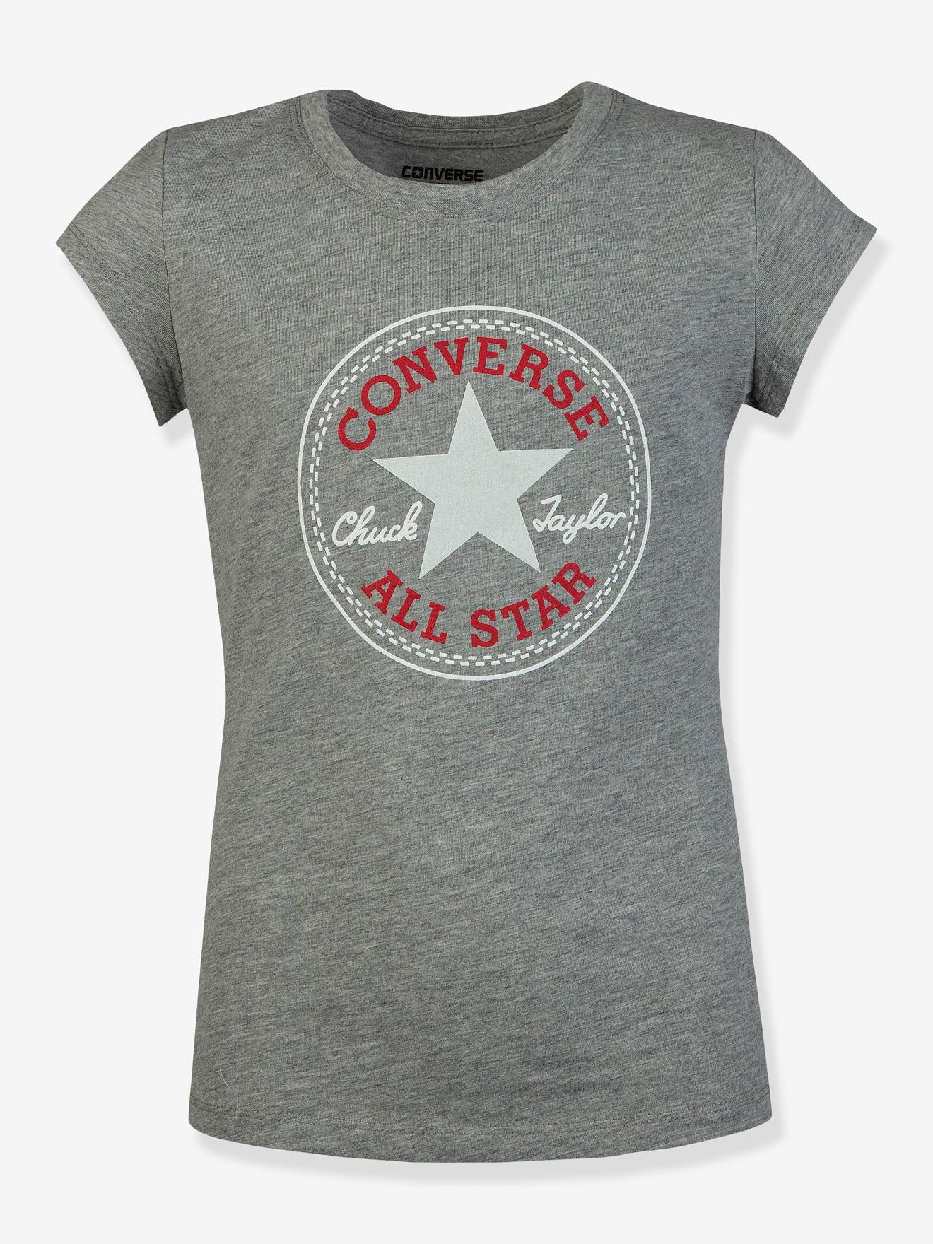 Kinder-T-Shirt Chuck Patch CONVERSE - grau, Mädchen | Rundhalsshirts