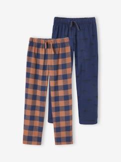 Junge-Pyjama, Overall-2er-Pack Jungen Schlafanzughosen, Flanell