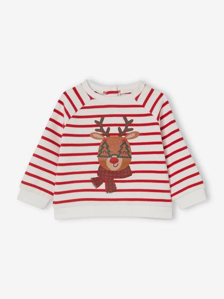 Baby Geschenk-Set: Sweatshirt & Hose, Weihnachten Oeko-Tex wollweiß 