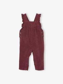 Baby-Latzhose, Overall-Mädchen Baby Cord-Latzhose mit Volants