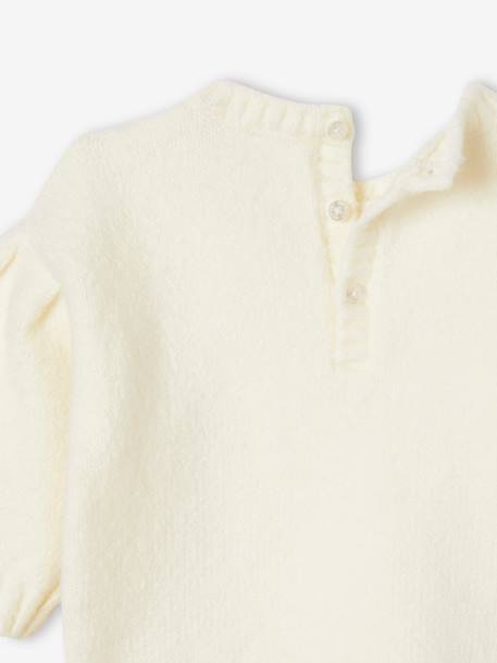 Baby Pullover mit Zopfmuster beige 