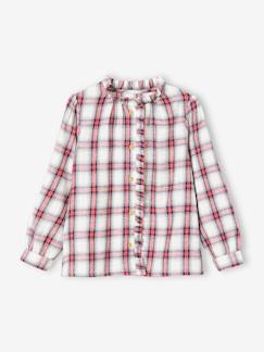 Fille-Chemise, blouse, tunique-Chemise flanelle à carreaux fille