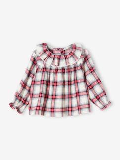 Baby-Hemd, Bluse-Baby Bluse mit Volantkragen