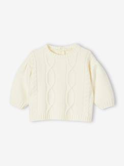 Baby-Pullover, Strickjacke, Sweatshirt-Baby Pullover mit Zopfmuster