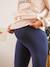 Ensemble 2 pièces homewear grossesse et allaitement Beige / Bleu marine 