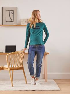 Umstandsmode-T-Shirt, Top-Bio-Kollektion: Shirt mit Schriftzug, Schwangerschaft & Stillzeit