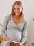 Schlafanzug für Schwangerschaft & Stillzeit hellgrau 