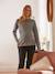 Pull col froufrou grossesse et allaitement Gris 