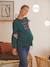 Sweatshirt für Schwangerschaft und Stillzeit, Schriftzug tanne+TINTENBLAU 