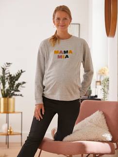Umstandsmode-Sweatshirt mit Messageprint für Schwangerschaft & Stillzeit
