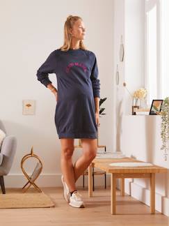 Umstandsmode-Kleid-Sweatkleid mit Schriftzug, Schwangerschaft & Stillzeit