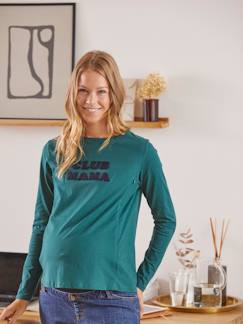 Umstandsmode-T-Shirt, Top-Bio-Kollektion: Shirt mit Schriftzug, Schwangerschaft & Stillzeit