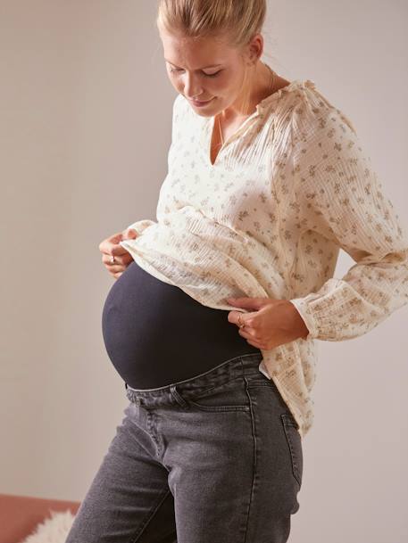 Umstands-Jeans mit Stretch-Einsatz, Mom-Fit blue stone+blue stone+grau+schwarz 
