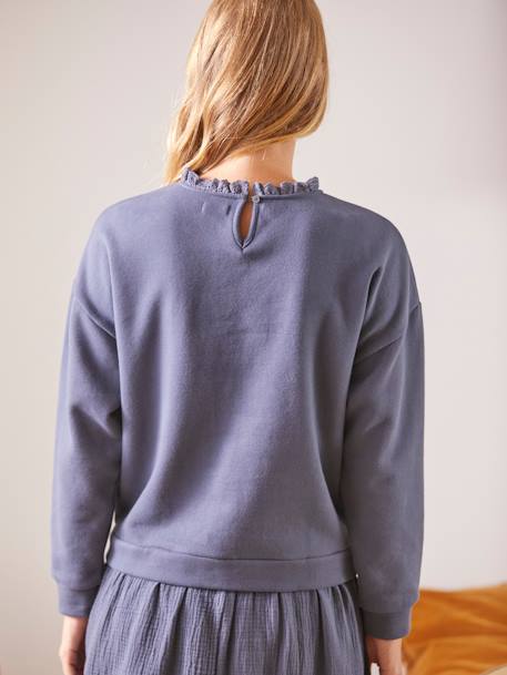 Kleid mit Materialmix, Schwangerschaft & Stillzeit anthrazit 