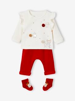 Baby-Set-Weihnachtliches Baby-Set: Sweatshirt, Hose & Socken