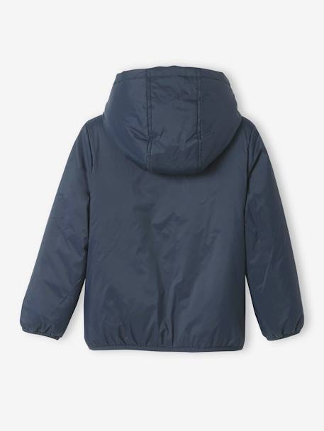 Parka 3 en 1 garçon avec blouson amovible bleu électrique+bleu grisé+kaki+Marine grisé+noix de pécan 