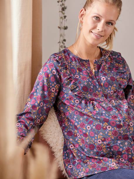 Bluse für Schwangerschaft & Stillzeit marine 