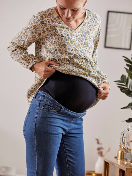 Gerade Umstands-Jeans, Schrittlänge 68 cm blau 