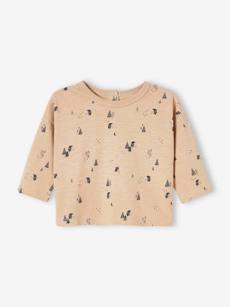 Baby Shirt, Tannenbaum-Print puderrosa 