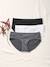 3er-Pack nahtlose Umstands-Shortys aus Mikrofaser graublau+hellrosa+schwarz+grau+weiss 