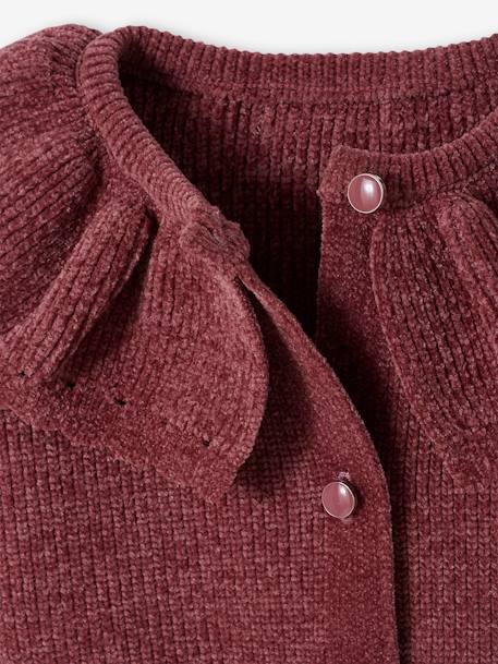 Baby Strickjacke mit Kragen rotbraun 