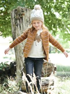 Fille-Accessoires-Bonnet animalier en maille jacquard