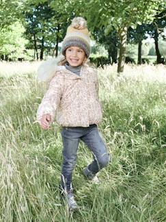 Mädchen-Mantel, Jacke-Daunenjacke-Kurze Mädchen Steppjacke mit Recycling-Polyester