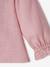 Blouse double col bébé en tissu flammé lilas poudré 