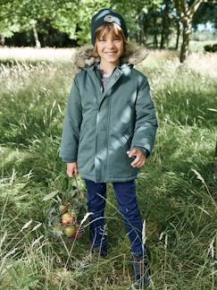 Junge-Mantel, Jacke-Jungen Jacke mit Kapuze, Wattierung Recycling-Polyester