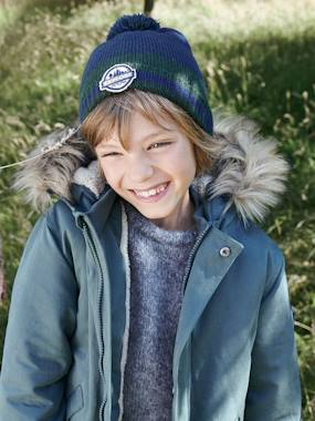 Doudoune Enfant Garçon Hiver - Veste Chaude Capuche Matelassée - Parka Épaisse Pour Ski Et Neige