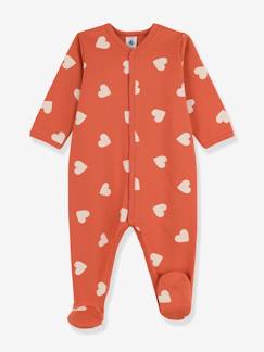 Bébé-Pyjama, surpyjama-Dors-bien bébé coeurs en molleton PETIT BATEAU