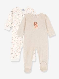 Bébé-Pyjama, surpyjama-Lot de 2 pyjamas dors-bien bébé en coton bio PETIT BATEAU