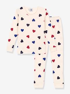 Kinder Schlafanzug mit Herzen PETIT BATEAU, Bio-Baumwolle