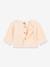 Baby Strickjacke PETIT BATEAU, Bio-Baumwolle rosa+weiss 