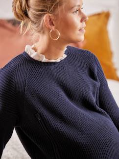 Umstandsmode-Pullover, Strickjacke-Pullover mit Volantkragen, Schwangerschaft & Stillzeit