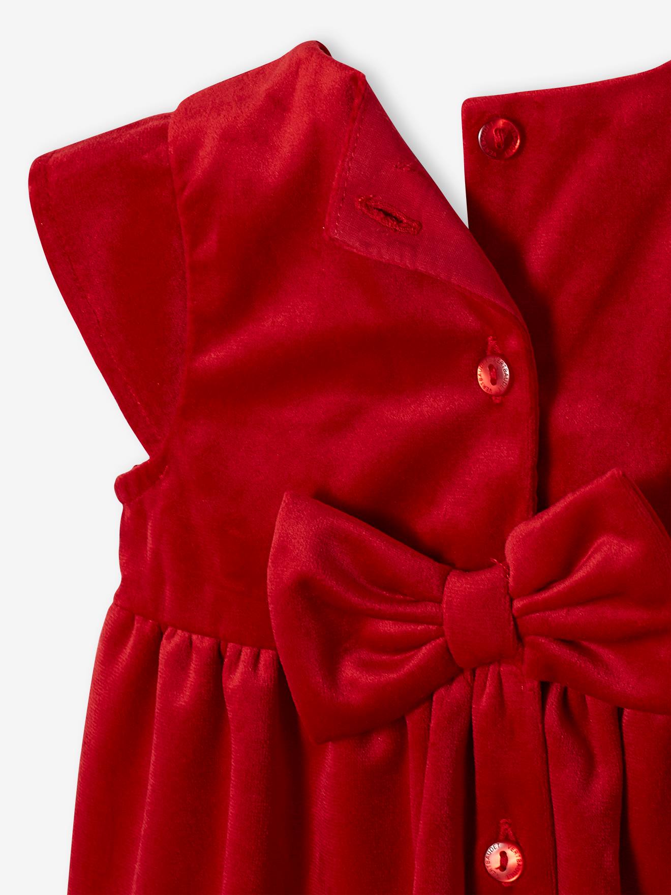 Coffret de noël bébé robe à sequins et bandeau assorti - rouge, Bébé