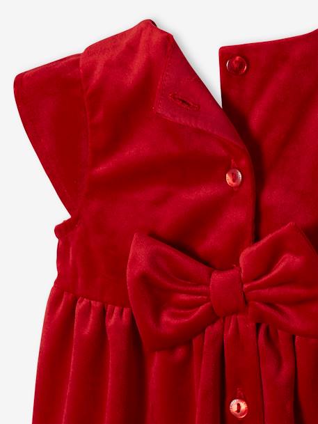 Coffret de noël bébé robe à sequins et bandeau assorti rouge 
