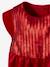 Festtags-Set: Kleid und Haarband in Velours rot 