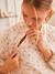 Blouse gaze de coton imprimé grossesse et allaitement blanc imprimé 