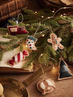 Linge de maison et décoration-Décoration-Cadre, affiche, pêle-mêle-Lot de 6 décorations de Noël en velours à suspendre