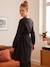 Robe cache-coeur grossesse et allaitement NOIR FONCE UNI 