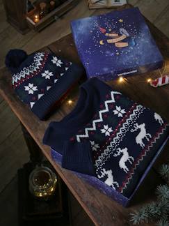 Junge-Pullover, Strickjacke, Sweatshirt-Jungen Geschenk-Set: Pullover & Mütze, Weihnachten