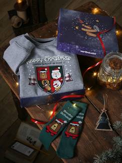 Geschenksets zu Weihnachten-Jungen Weihnachts-Set: Sweatshirt mit Wappen & Socken