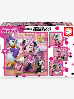 Spielzeug-Lernspiele-Puzzle-4er-Set Kinder Puzzles „Disney MINNIE MAUS“ EDUCA, 15-25 Teile