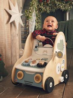 Spielzeug-Erstes Spielzeug-Erstes Lernspielzeug-Baby Lauflernwagen mit Bremse, Holz