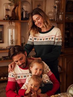 Vêtements de grossesse-Pull, gilet-Pull de Noël adulte capsule famille motifs jacquard