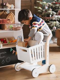 Jouet-Premier âge-Bascules, chariots de marche, trotteurs et porteurs-Caddie de course enfant en bois FSC®