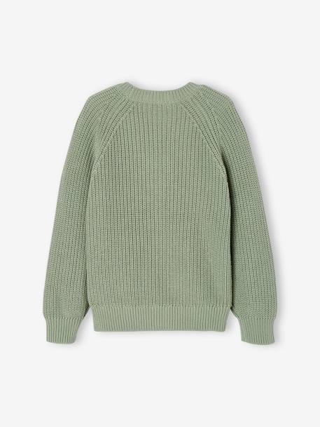 Mädchen Strickjacke mit V-Ausschnitt hellgelb+koralle+salbeigrün 